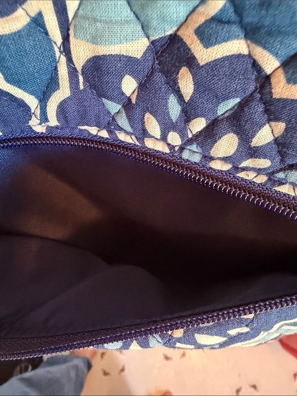 Vera Bradley Blue Floral Crossbody Shoulder Bag - Picture 7 of 9